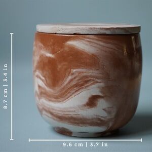 Handmade Concrete Candle: Ambrette Seed | Sea Salt | Sage